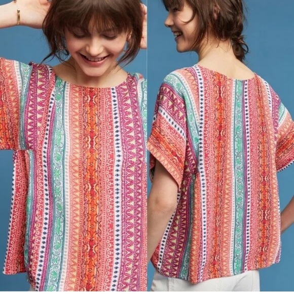 Anthropologie Tops - Maeve Anthropologie Mila Colorful Printed Top